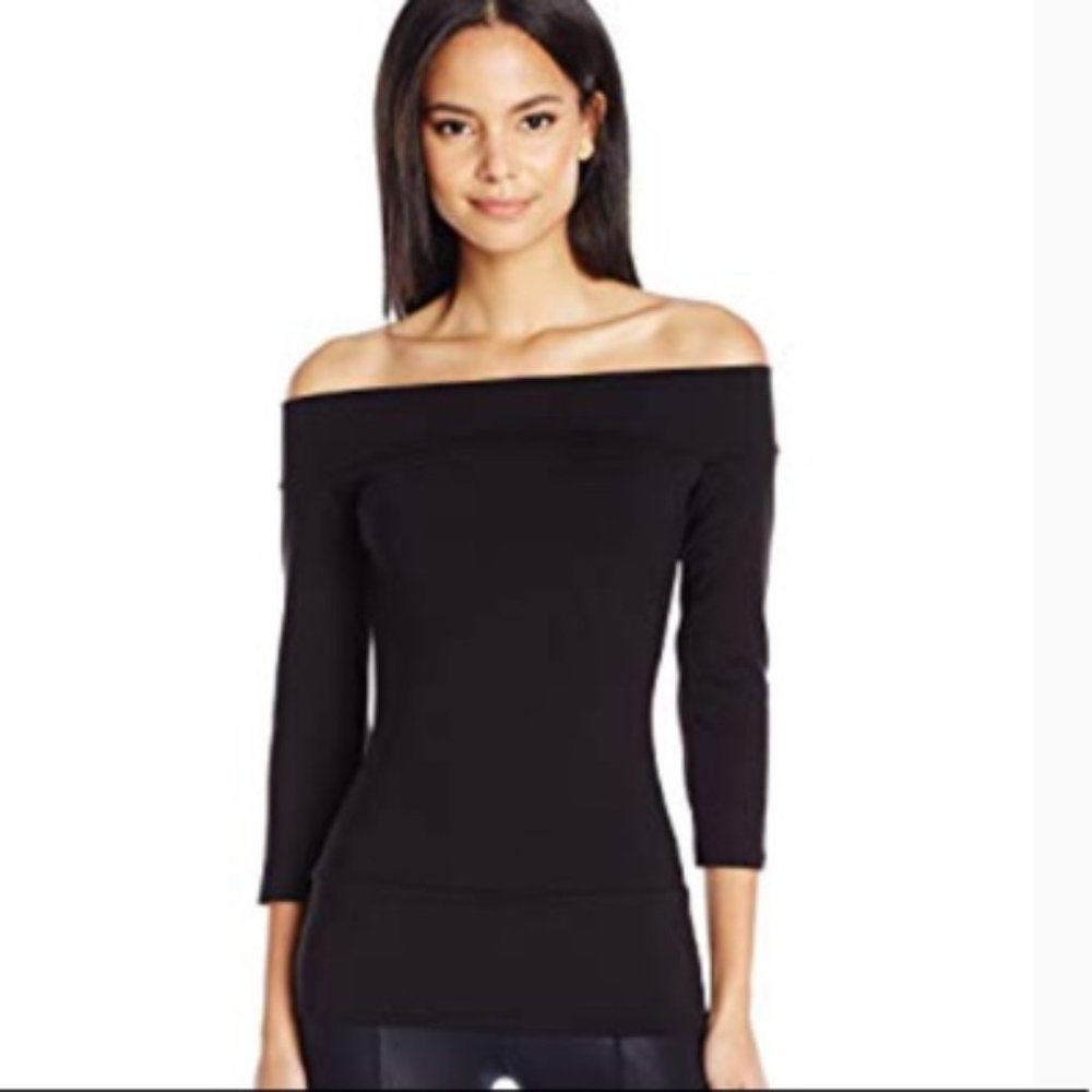 Susana Monaco Black Off The Shoulder Top
